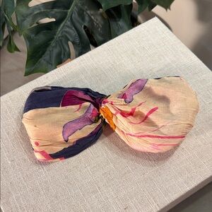 Versatile reversible pastel real silk deadstock handmade Boutique Headband